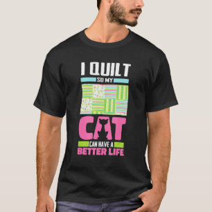 Camiseta Gato de acolchado a mano artesanal acolchado patch