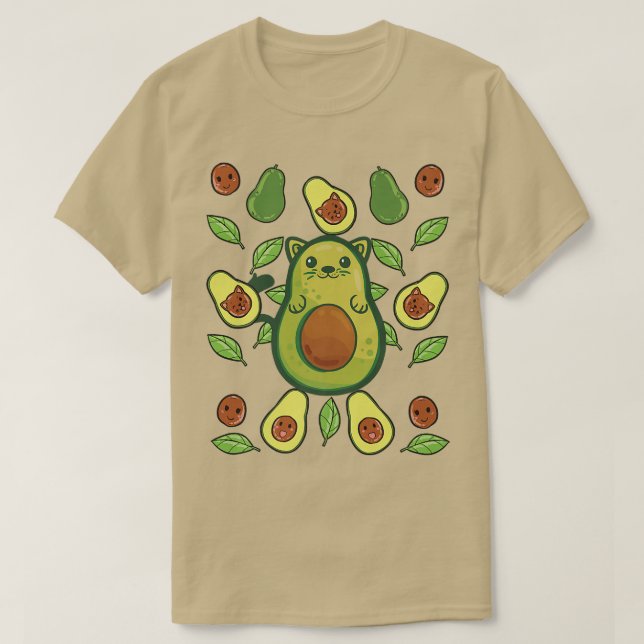 Camiseta Gato de aguacate (Diseño del anverso)