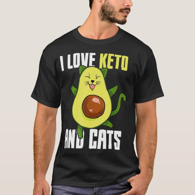 Camiseta Gato de aguacate amante Keto  (Anverso)