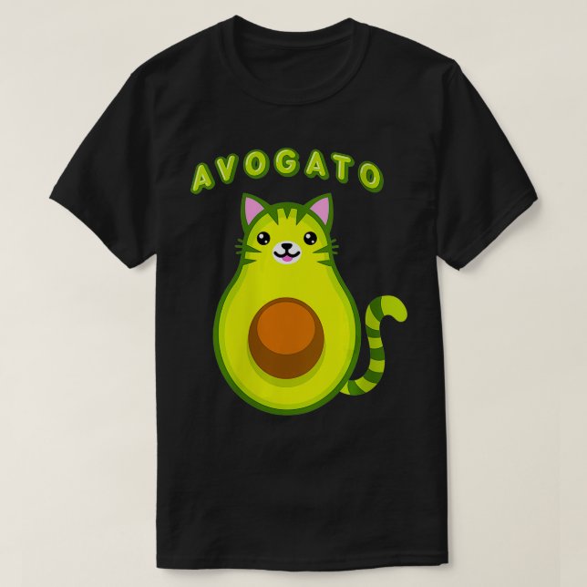 Camiseta Gato de aguacate, Cinco De Meow, Cortado (Diseño del anverso)