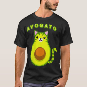 Camiseta Gato de aguacate, Cinco De Meow, Cortado