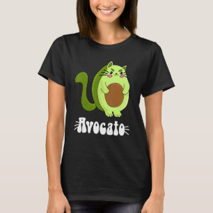 Camiseta Gato de aguacate de aguacate dueño de gato Vegetar