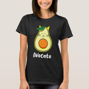 Camiseta Gato de aguacate de aguacate para mujeres Cute veg