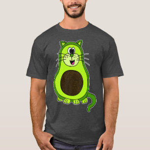 Camiseta Gato de aguacate Sano Comer Vegan Animal Avers Gat