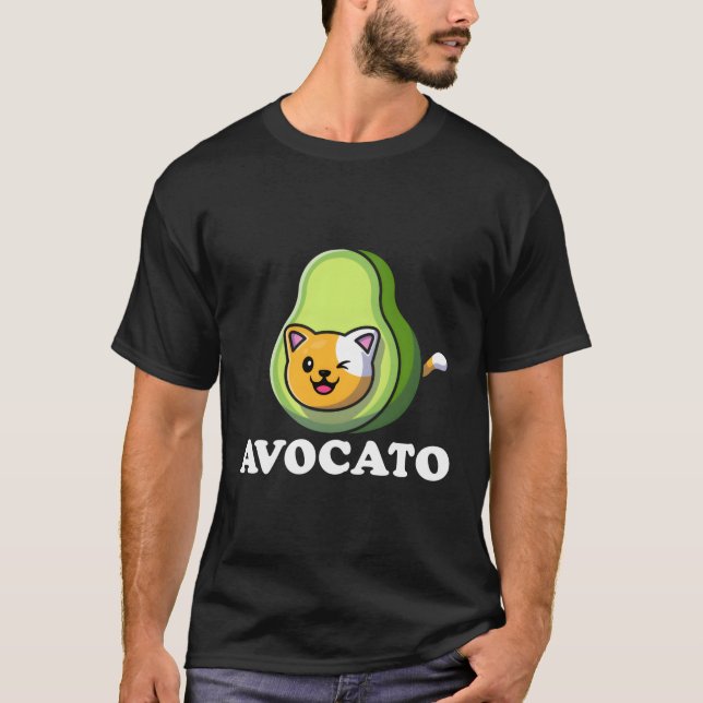 Camiseta Gato de aguacate Vegan Vegetariano Keto Dieta (Anverso)