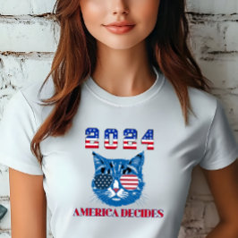 Camiseta Gato de America Decides 2024