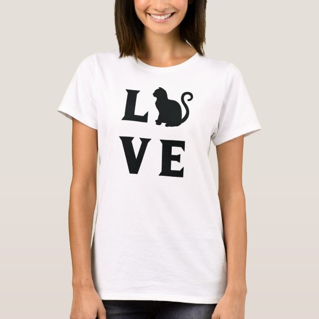 Camiseta Gato de amor (Anverso)