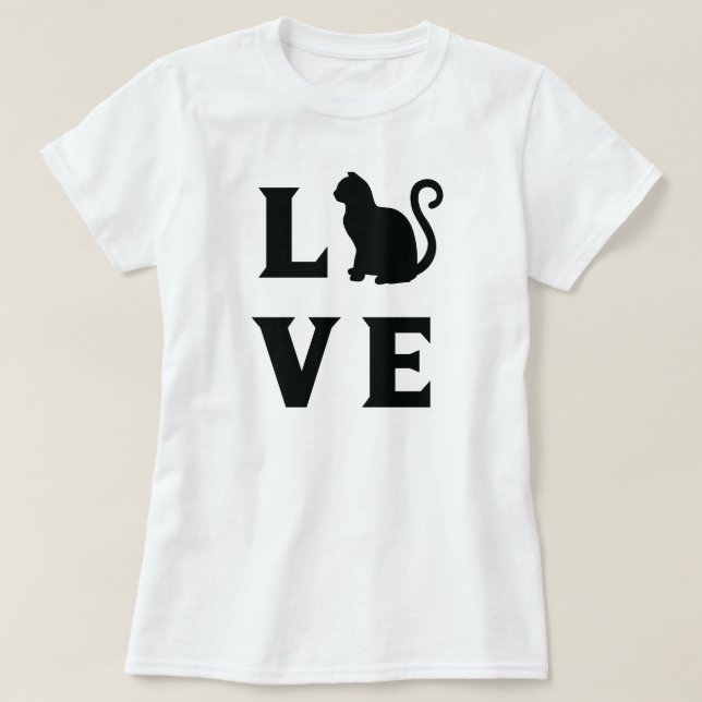 Camiseta Gato de amor (Diseño del anverso)