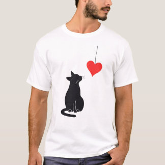 Camiseta Gato de amor - Diseño felino lindo y estético para