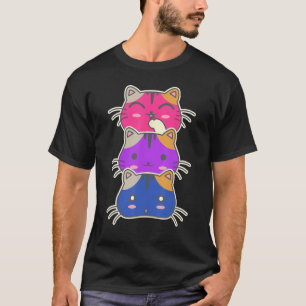 Camiseta Gato de apoyo bisexual en arco iris del orgullo LG