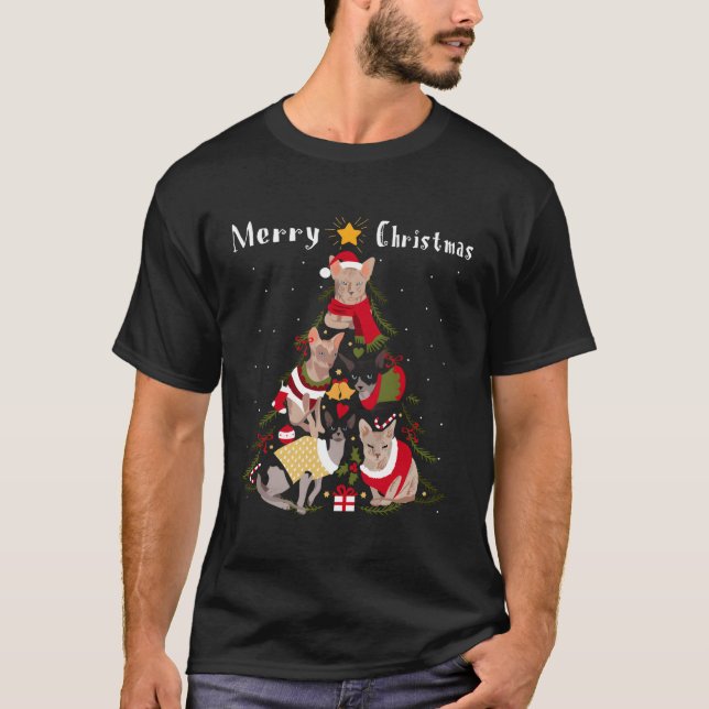 Camiseta Gato de árbol de gatos Sphynx (Anverso)