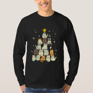 Camiseta Gato de Árbol de Navidad de las navidades de los f