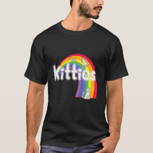 Camiseta Gato de arcoiris Gatitos Gatos Gatito Corazón Gato