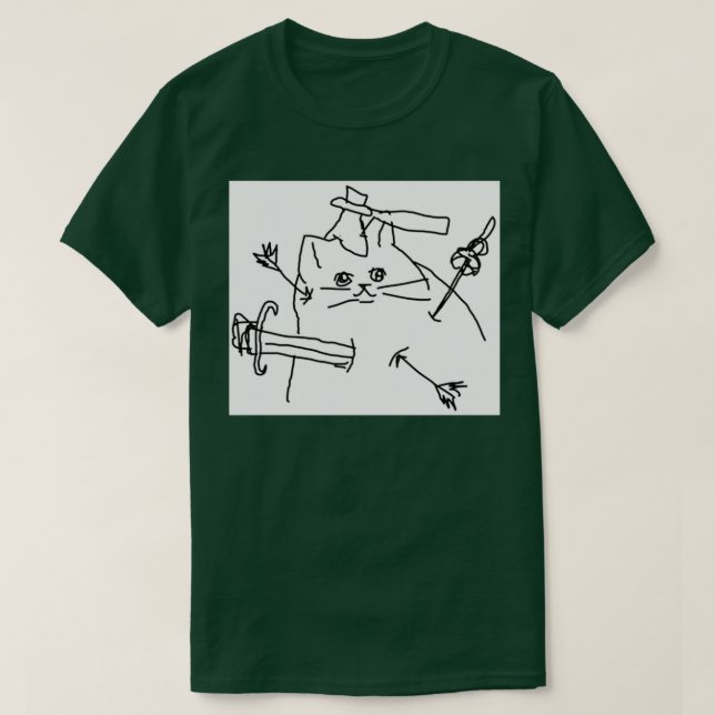 Camiseta gato de armas (Diseño del anverso)
