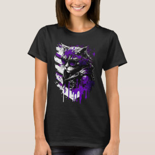 Camiseta Gato de arte de gatos del orgullo asexual de Guay 