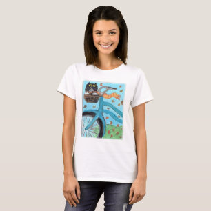 Camiseta Gato de arte folclórico en pinturas de arte folcló