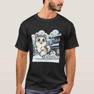 Camiseta Gato de arte japonés con sabor a gatito de gatitos