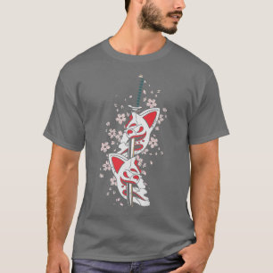 Camiseta Gato de arte japonés Kendo Katana Samurai Ninja Sh