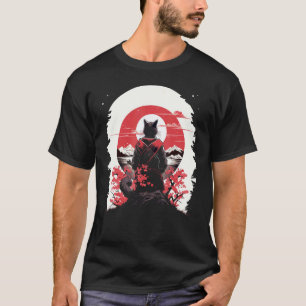 Camiseta Gato de arte japonés Ninja estilo Ukiyo-e gato sam