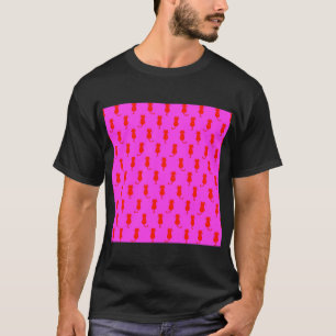 Camiseta Gato de arte pop del patrón de puntos polka en ros