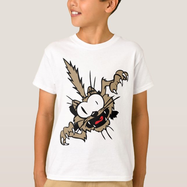 Camiseta Gato de ataque loco (Anverso)