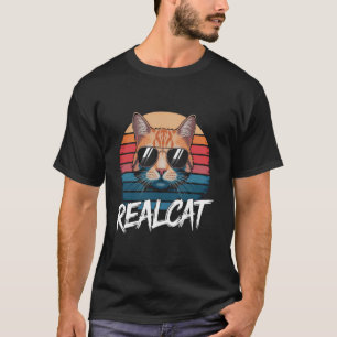 Camiseta Gato de Atigrado Naranja en Playa Amistosa con Gaf