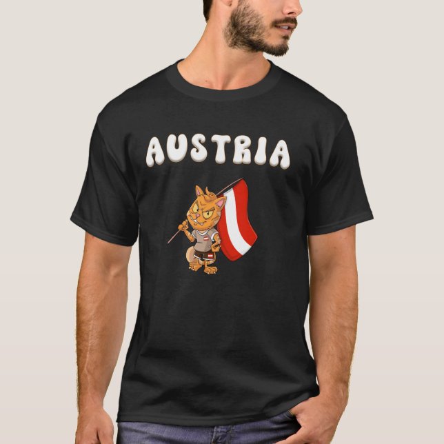 Camiseta Gato de Austria Fan Austriaco (Anverso)