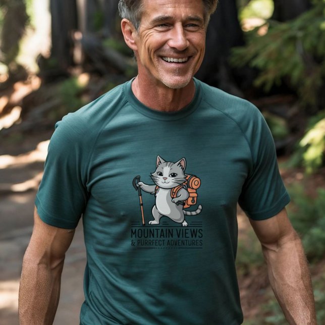 Camiseta Gato de aventuras (Hiking Adventure Cat T-Shirt - Perfect for Cat-Loving Hikers!)