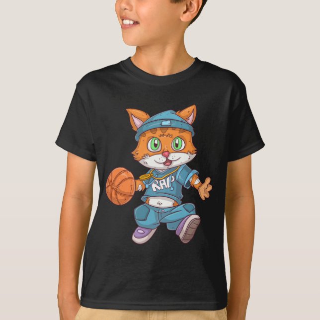 Camiseta Gato de baloncesto (Anverso)