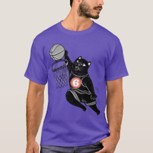 Camiseta gato de baloncesto