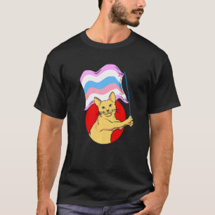 Camiseta Gato de bandera bigénero  Género no binario