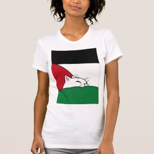 Camiseta Gato de bandera PALESTINA LIBRE