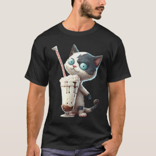 Camiseta Gato de Batido de Fresa 1