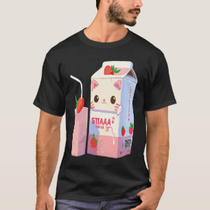 Camiseta Gato de Batido de Fresa 3