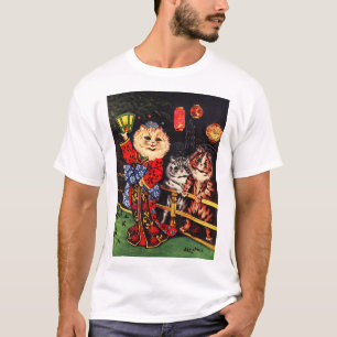 Camiseta Gato de belleza japonés de Louis Wain