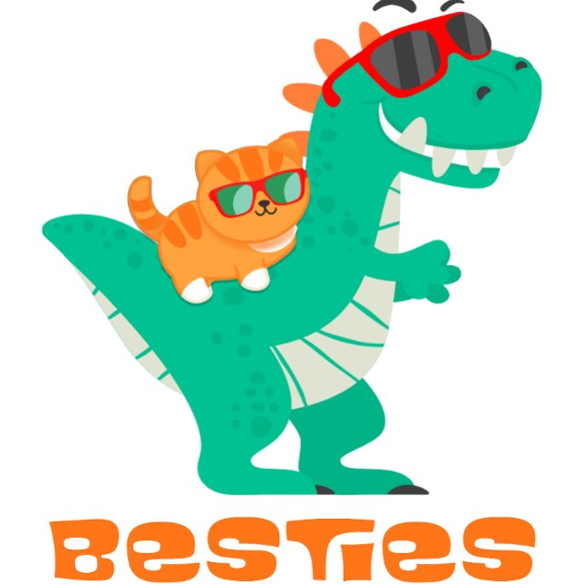 Camiseta Gato de Besties y Dinosor (Subido por el creador)