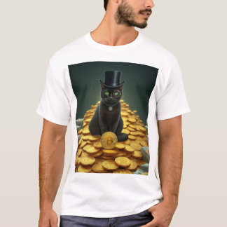 Camiseta Gato de Bitcoin enriquecido