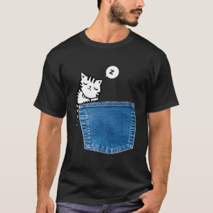 Camiseta Gato de bolsillo