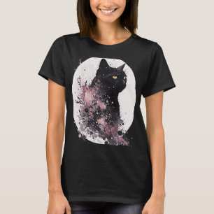 Camiseta Gato de Bombay Gato japonés de color de agua en fl