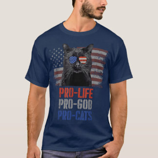 Camiseta Gato de Bombay Pro Vida Pro Dios Pro Gato Bandera