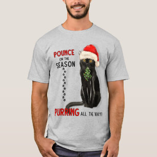 Camiseta Gato de Bombay reproduce Kitty negro en un Sombrer
