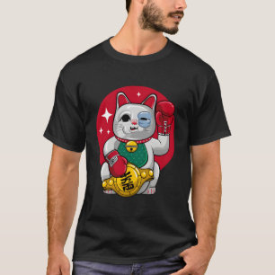 Camiseta Gato de boxeo poco afortunado de Maneki Neko