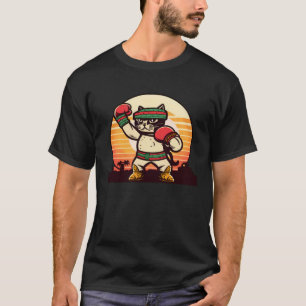 Camiseta Gato de boxeo vintage cinco de mayo boxeo