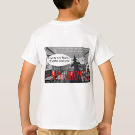 Camiseta gato de bruja feliz Halloween