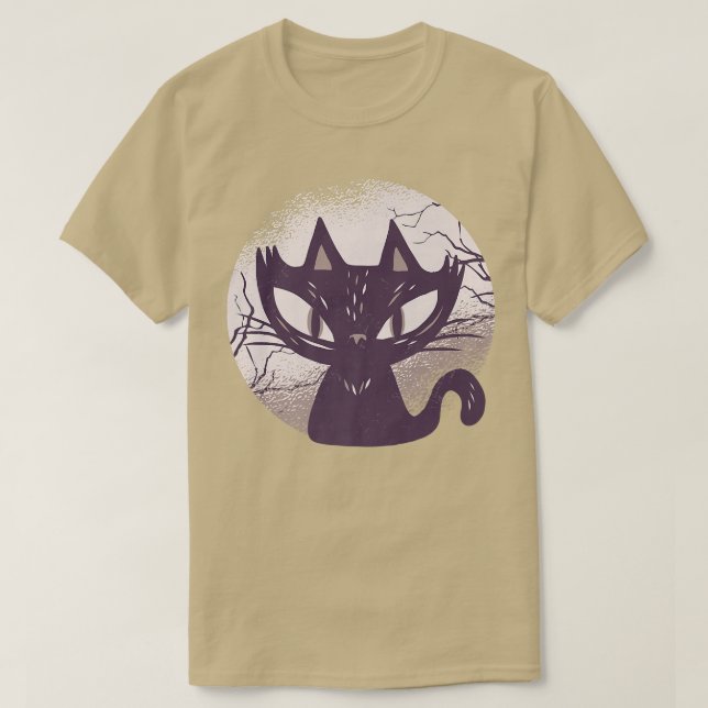 Camiseta Gato de bruja oscura 569  (Diseño del anverso)