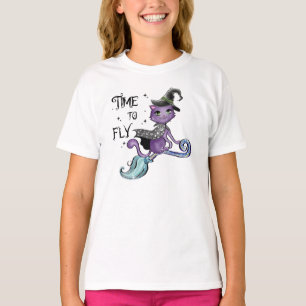 Camiseta Gato de bruja volador   Hora De Volar