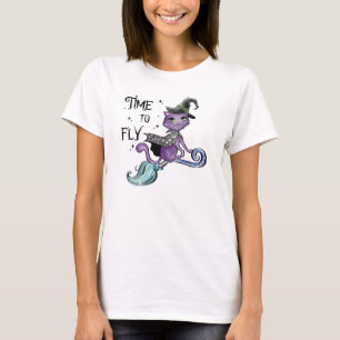 Camiseta Gato de bruja volador   Hora De Volar