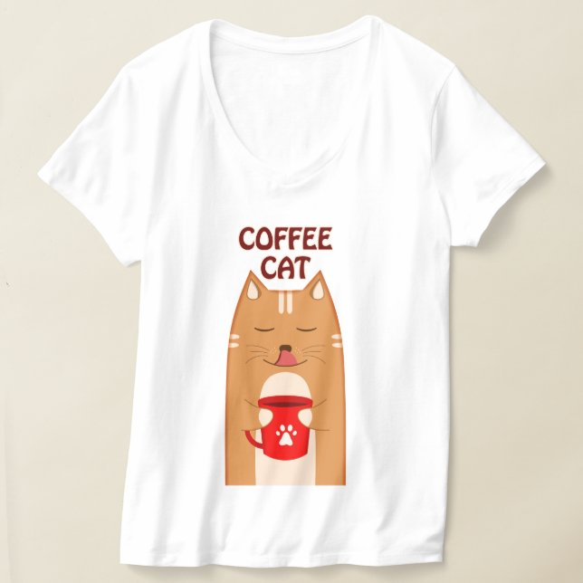 Camiseta Gato de café | (Distribución )