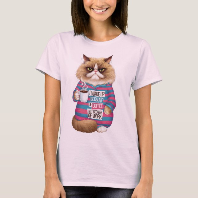 Camiseta Gato de café (Anverso)
