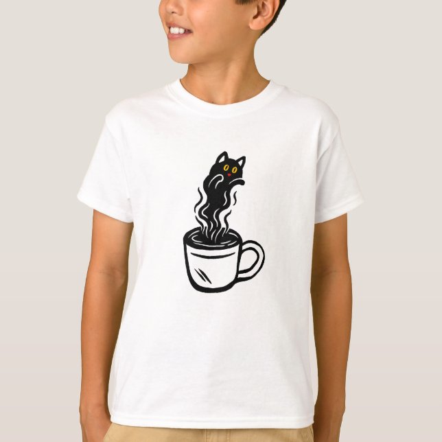 Camiseta Gato de Café (Anverso)